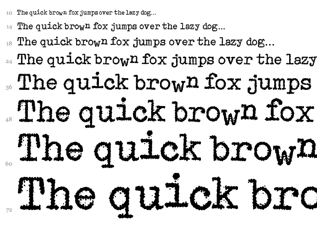 Maquina de Escribir font waterfall